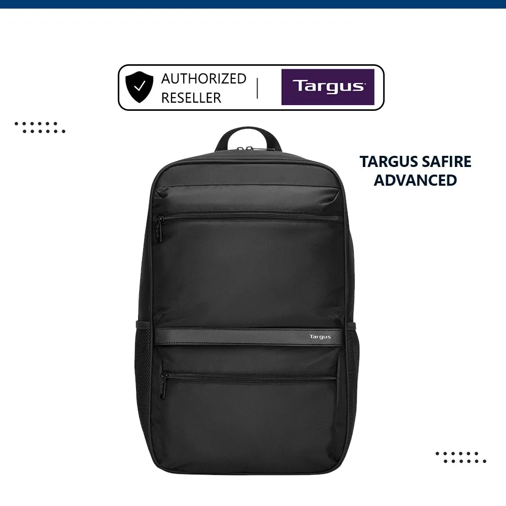 Targus Laptop Backpack 15.6" Sport Safire Advanced TBB591GL-70 | 2 Front Quick Access Pockets | Pass Through Luggage Trolley Strap | Convenient Travel