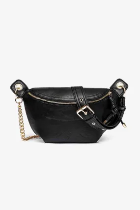 TEEK - PU Leather Chain Strap Crossbody Bag