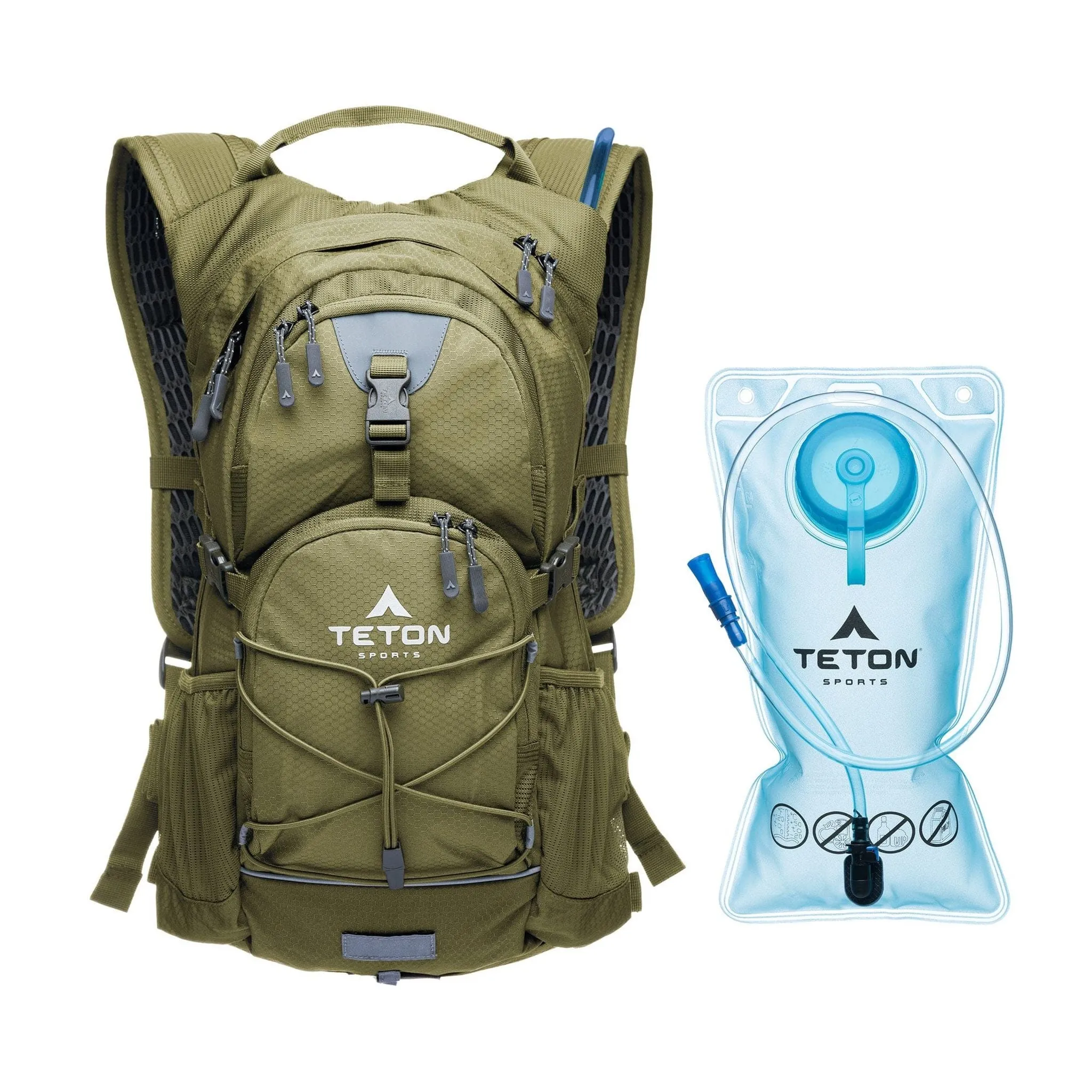 Teton Sports Oasis 18l Hydration Daypack with 2l Bladder in Olive