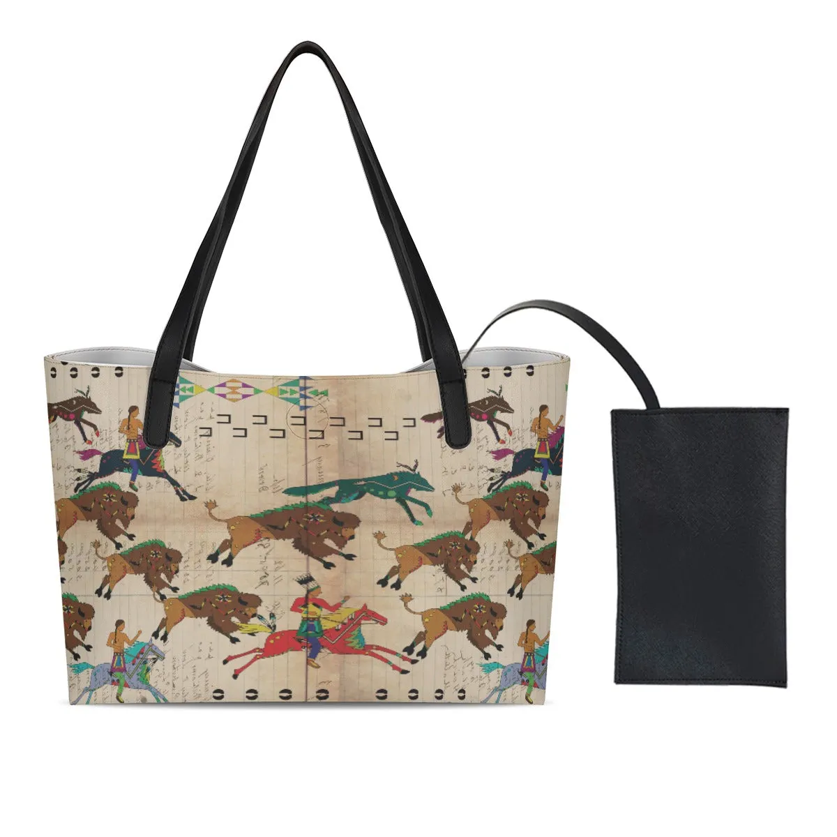 The hunt Shopping Tote Bag With Black Mini Purse