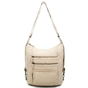 The Lisa Convertible Backpack Crossbody - Taupe