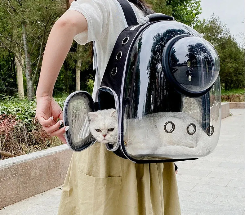 Transparent Bubble Cat Backpack - Portable Breathable Pet Travel Carrier