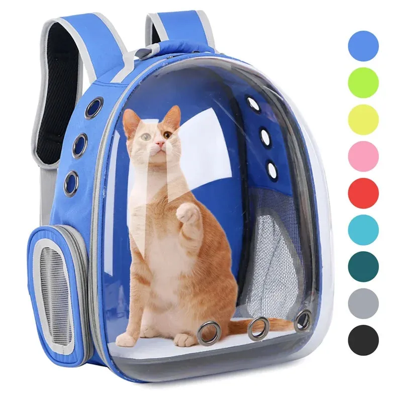 Transparent Bubble Cat Backpack - Portable Breathable Pet Travel Carrier