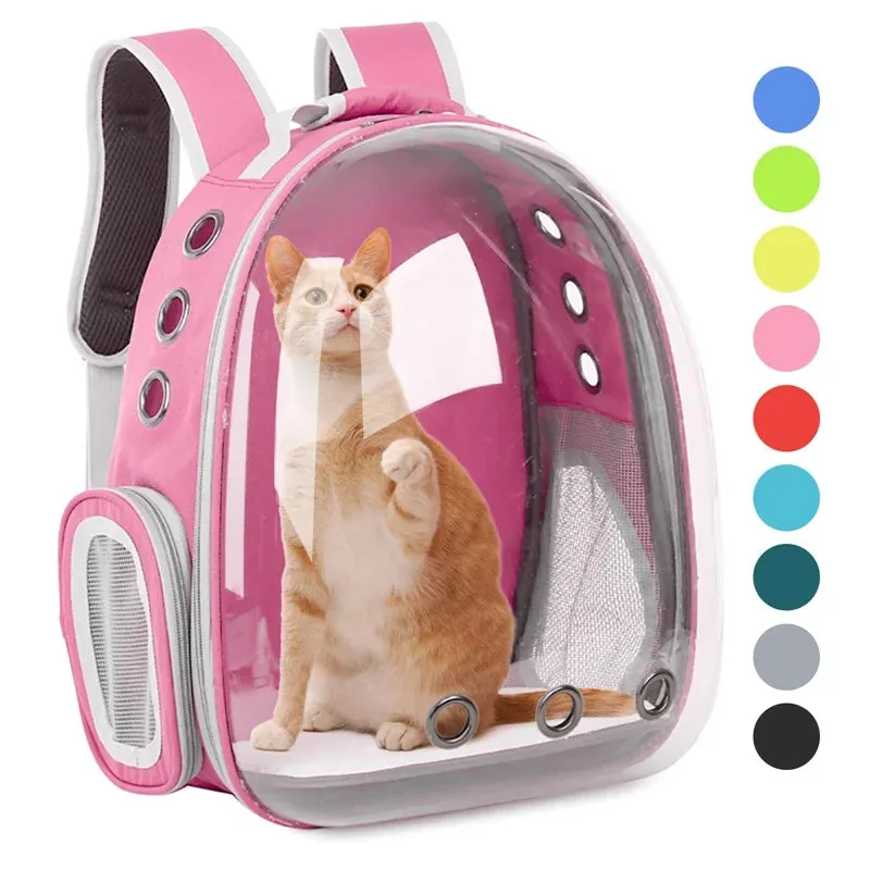 Transparent Bubble Cat Backpack - Portable Breathable Pet Travel Carrier