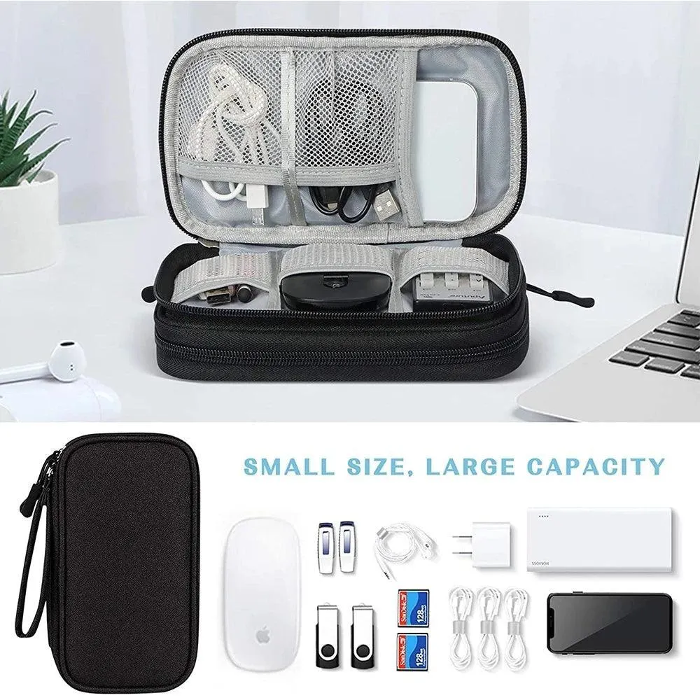 Travel Tech Gear Organizer: Waterproof Cable Bag for Electronic Accessories