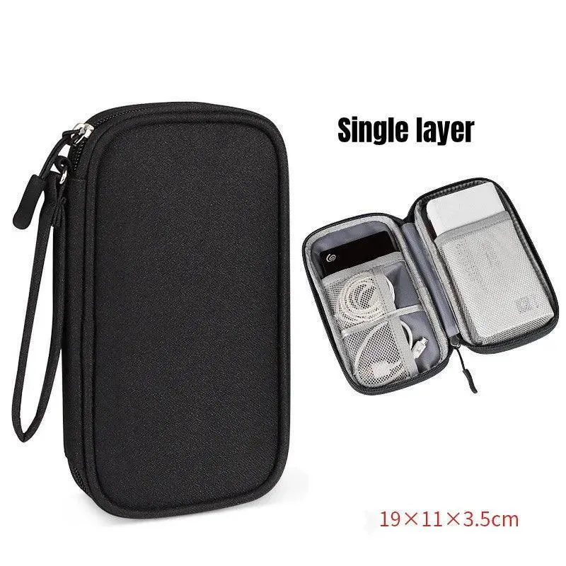 Travel Tech Gear Organizer: Waterproof Cable Bag for Electronic Accessories