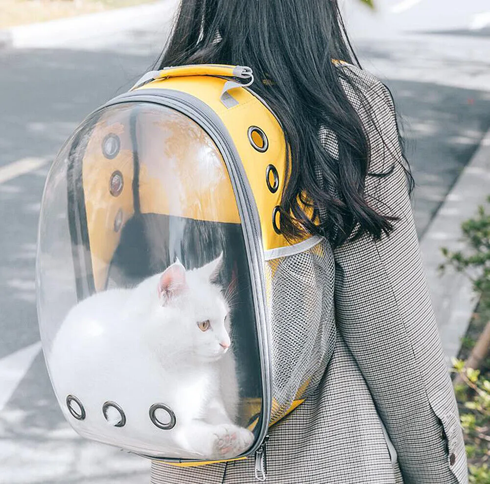 US Astronaut Pet Cat Dog Puppy Carrier Backpack Travel Bag Case Capsule Fullview