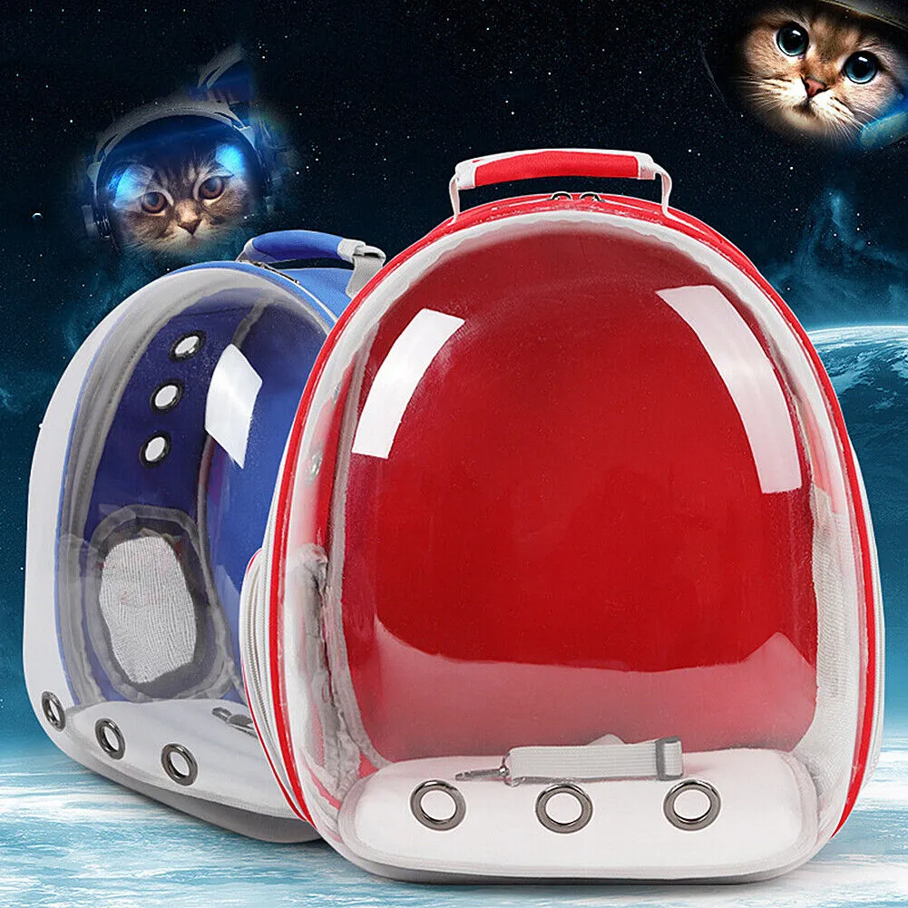 US Astronaut Pet Cat Dog Puppy Carrier Backpack Travel Bag Case Capsule Fullview