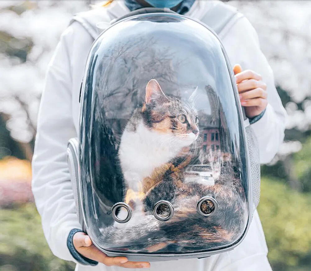 US Astronaut Pet Cat Dog Puppy Carrier Backpack Travel Bag Case Capsule Fullview