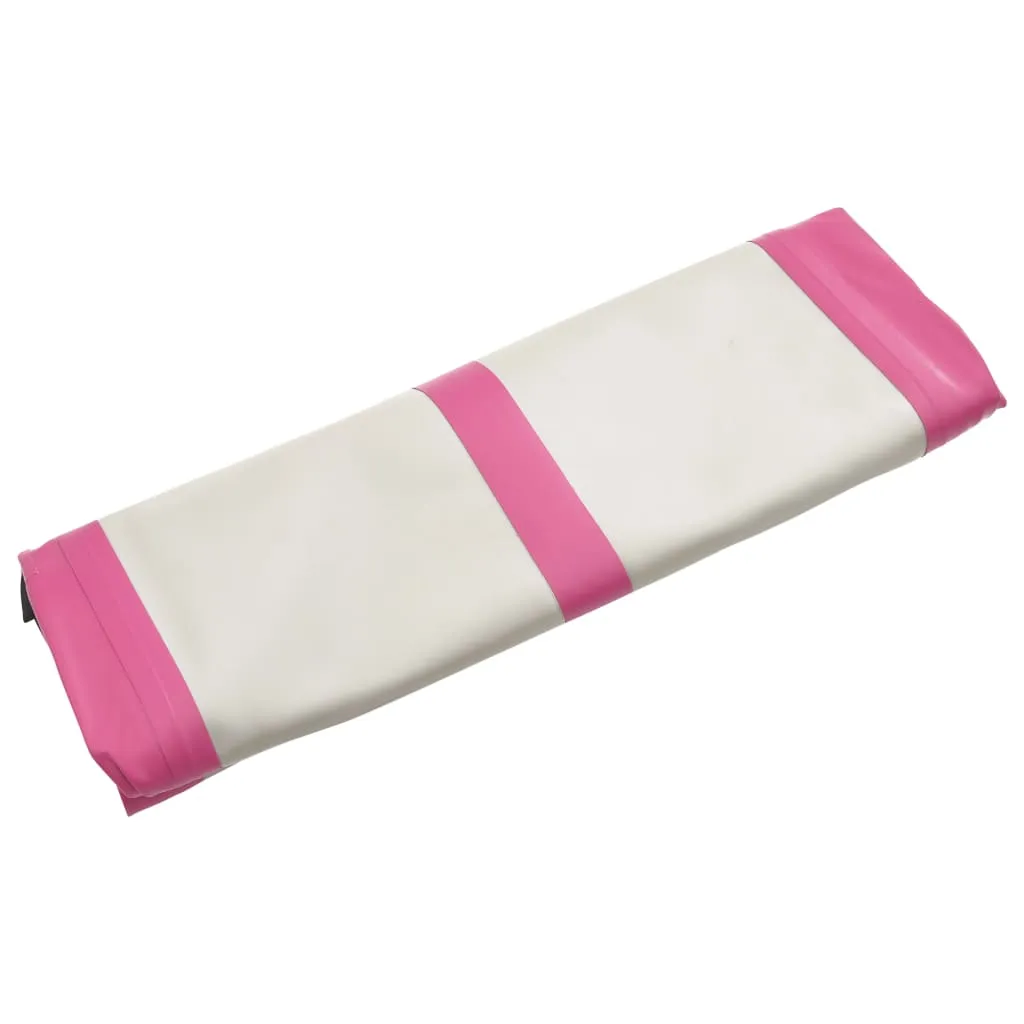 vidaXL Inflatable Gymnastics Mat with Pump 600x100x20 cm PVC Pink