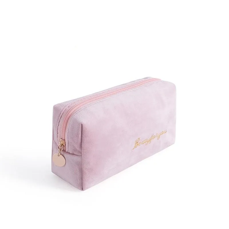 Vintage Ladies' Velvet Cosmetic Bags For Lipstick Brushes