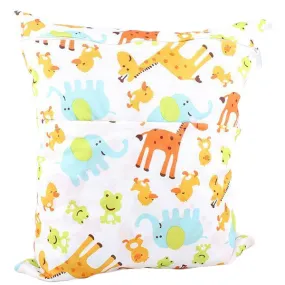 Waterproof Double Zipper Wet Dry Reusable Diaper Bag