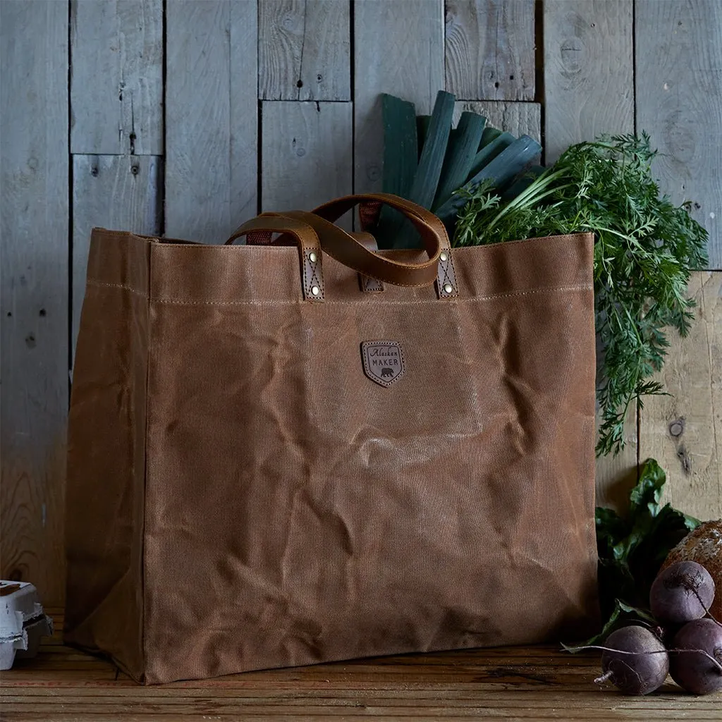 Waxed Canvas Tote & Cool Bag Picnic Set