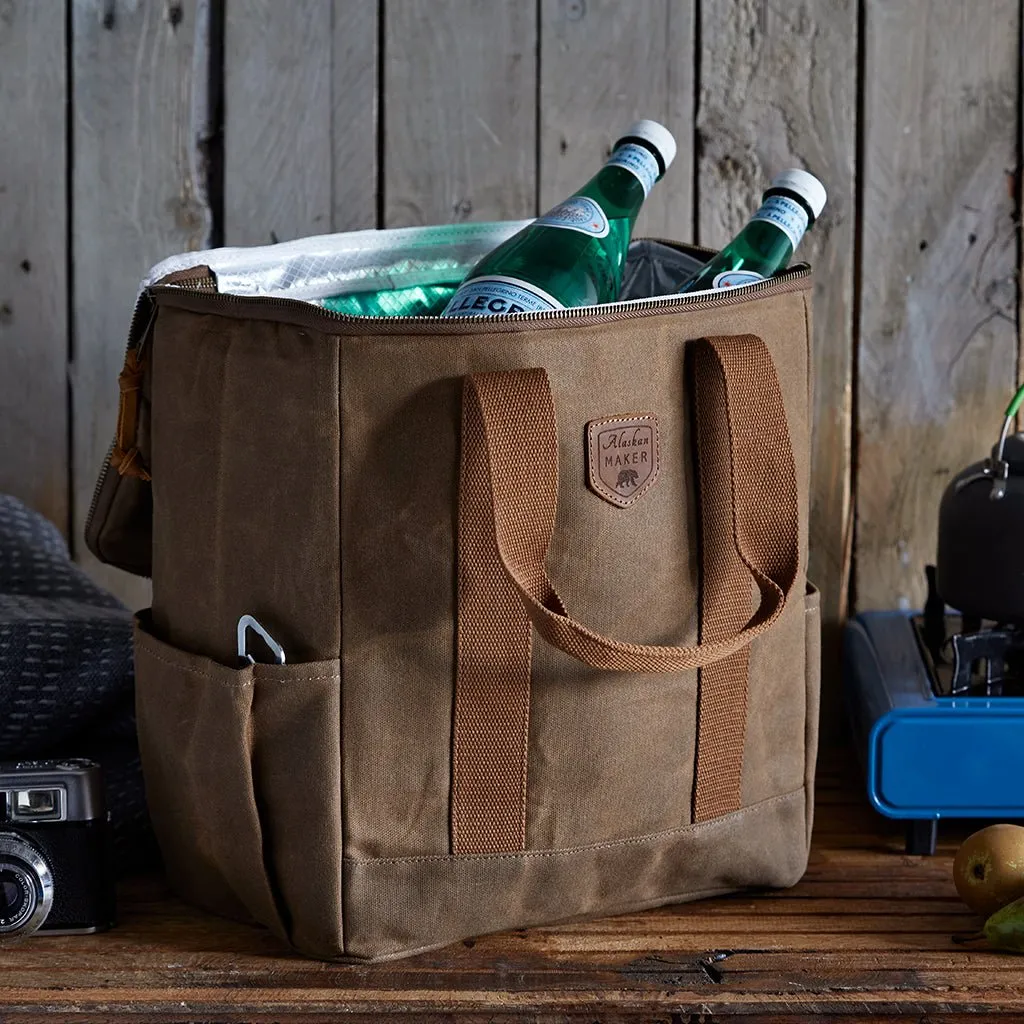 Waxed Canvas Tote & Cool Bag Picnic Set