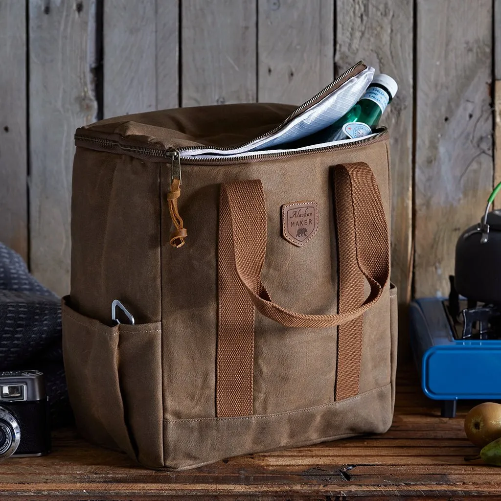 Waxed Canvas Tote & Cool Bag Picnic Set