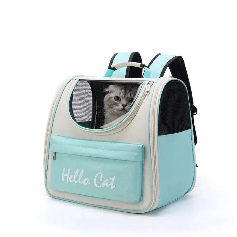 Windproof Cat Travel Backpack - Comfortable Carrier for Cats & Small Dogs