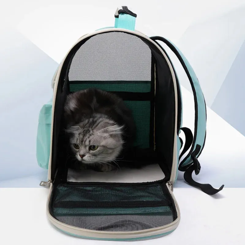 Windproof Cat Travel Backpack - Comfortable Carrier for Cats & Small Dogs