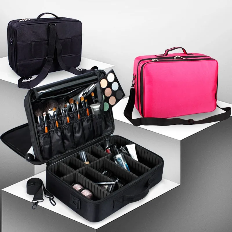 Women High Quality Professional Makeup Organizer Bolso Mujer Cosmetic Case