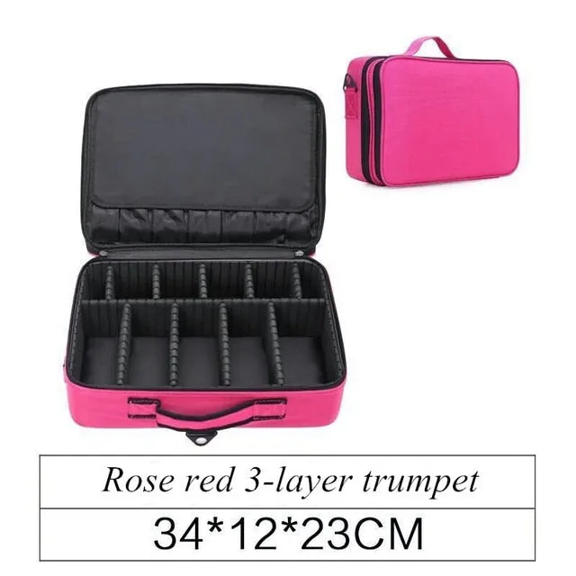 Women High Quality Professional Makeup Organizer Bolso Mujer Cosmetic Case