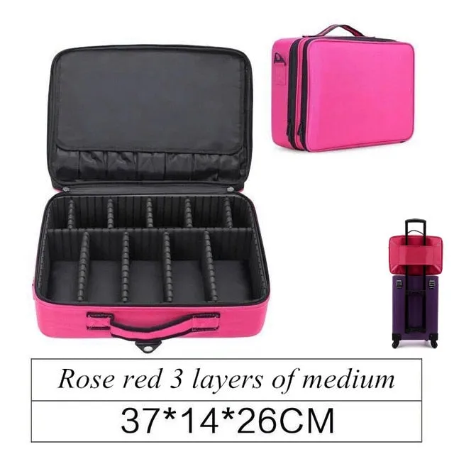 Women High Quality Professional Makeup Organizer Bolso Mujer Cosmetic Case