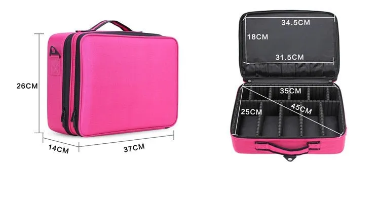 Women High Quality Professional Makeup Organizer Bolso Mujer Cosmetic Case