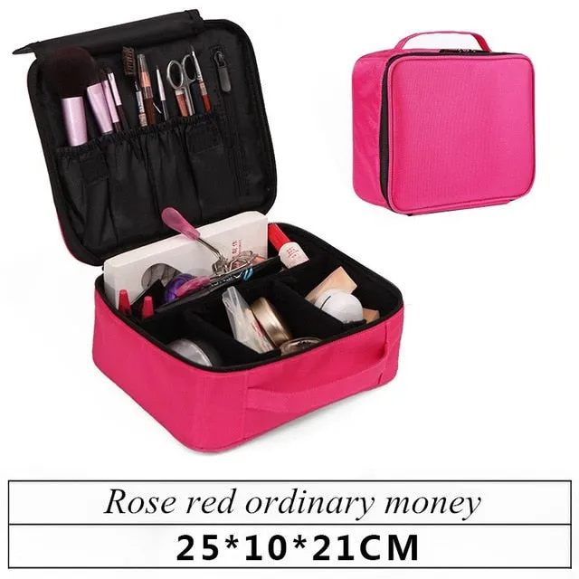 Women High Quality Professional Makeup Organizer Bolso Mujer Cosmetic Case