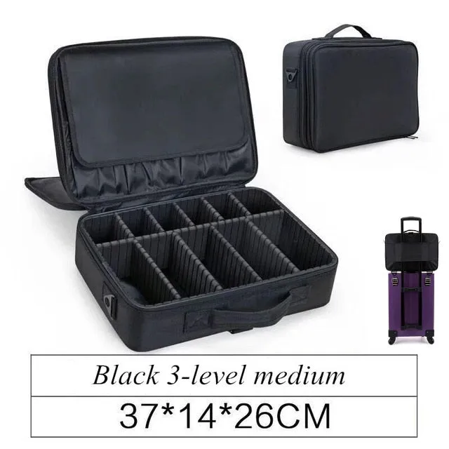 Women High Quality Professional Makeup Organizer Bolso Mujer Cosmetic Case