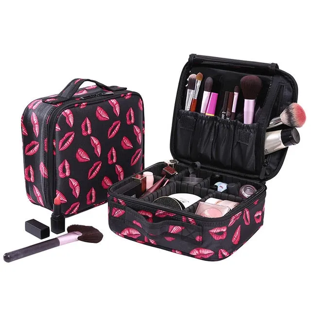 Women High Quality Professional Makeup Organizer Bolso Mujer Cosmetic Case