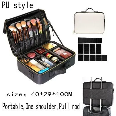 Women High Quality Professional Makeup Organizer Bolso Mujer Cosmetic Case