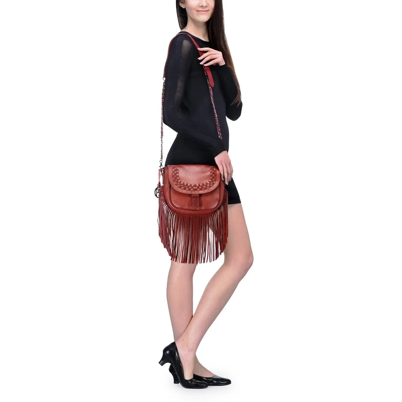 Women's Leather Crossbody Bag - PR1073