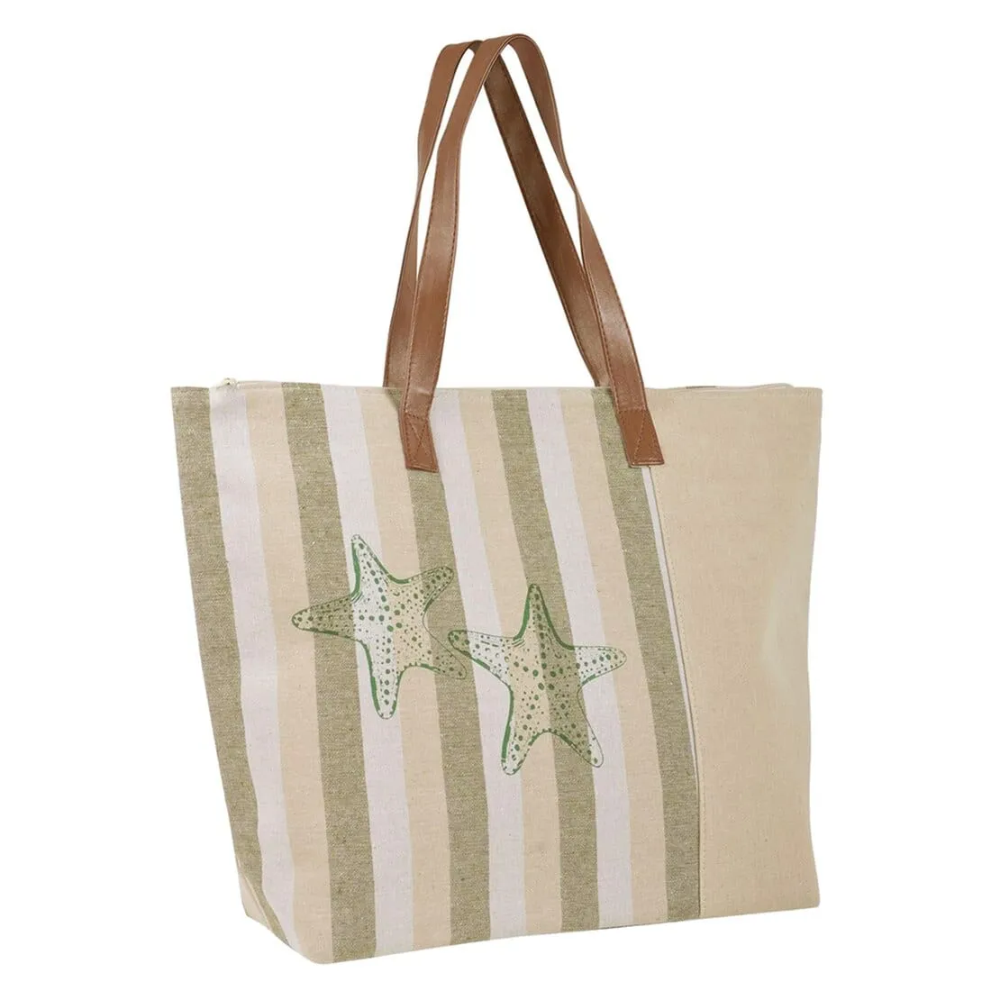 Womens Starfish Canvas Beach Shoulder Bag Shopping Tote