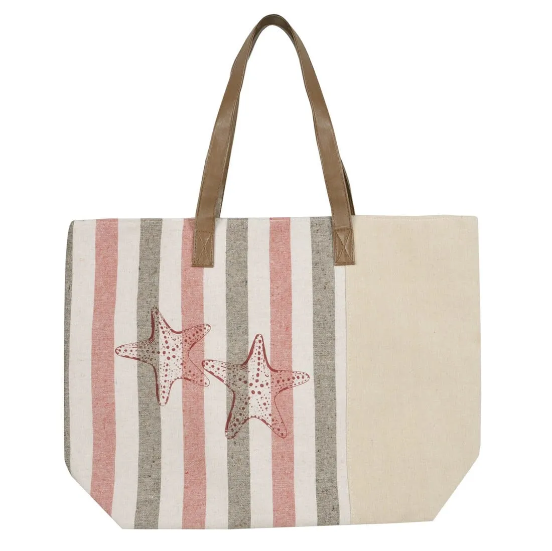 Womens Starfish Canvas Beach Shoulder Bag Shopping Tote