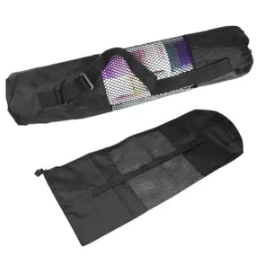 Yoga Bag Mat Carry Exercise Mat Carrying Cover with Strap - Black 75 X 25 cm