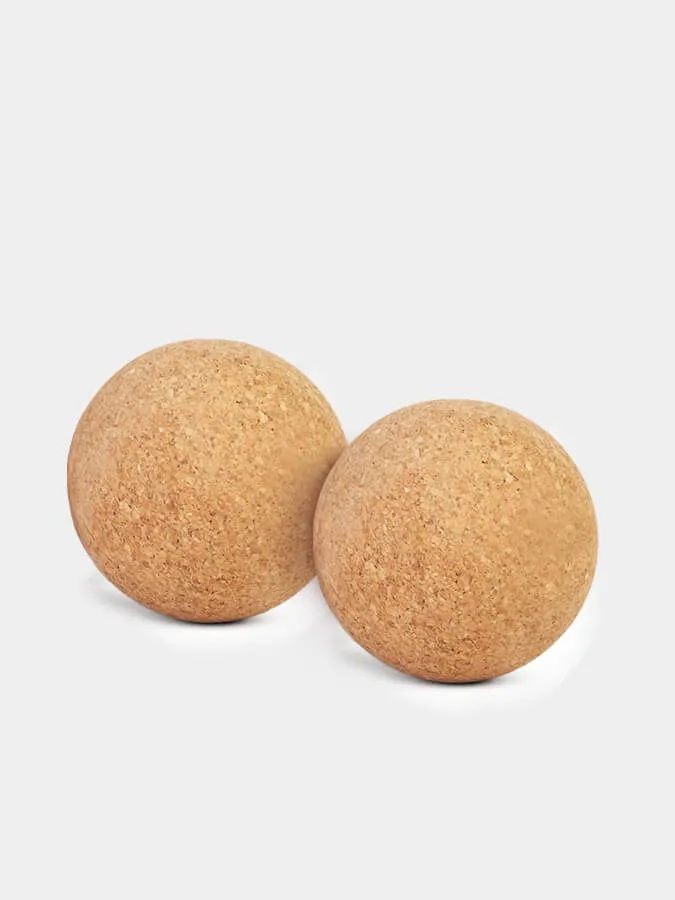 Yoga Studio Cork Unbranded Massage Ball Set of 3 - 2 x 4cm, 2cm