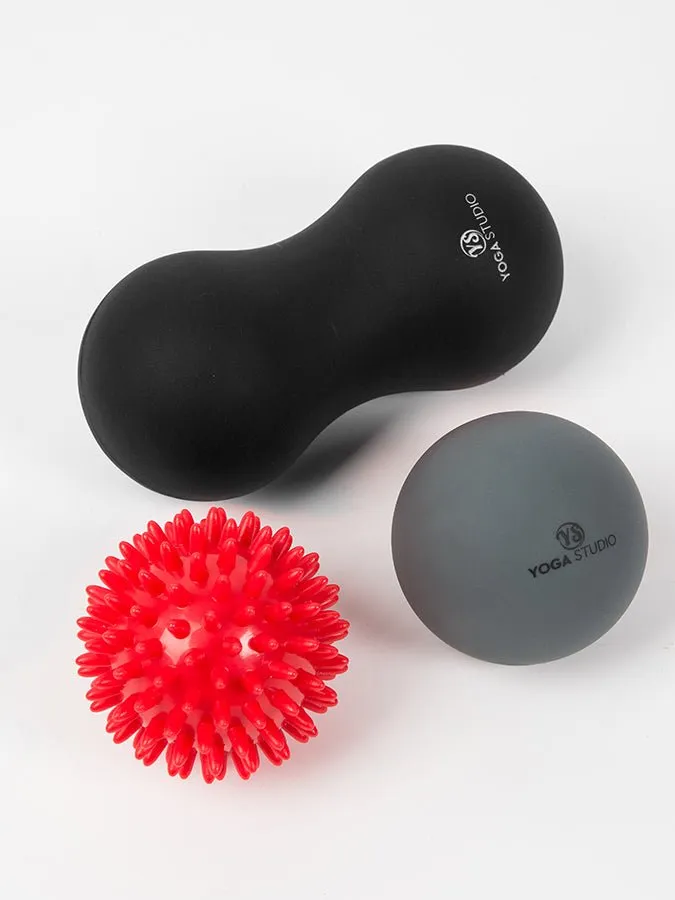 Yoga Studio Trigger Point Massage Ball - Peanut Ball and Spikey Ball Set