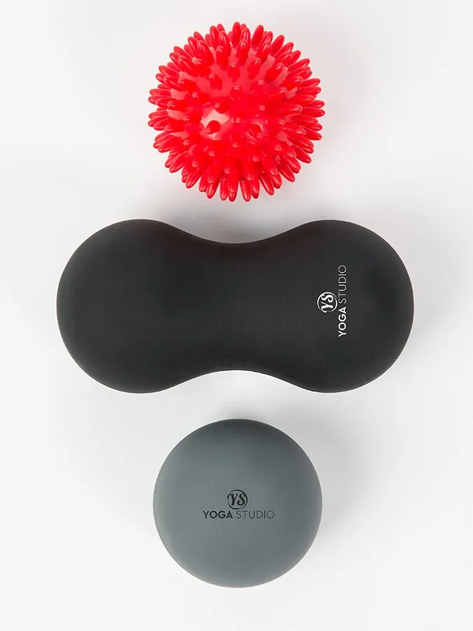 Yoga Studio Trigger Point Massage Ball - Peanut Ball and Spikey Ball Set