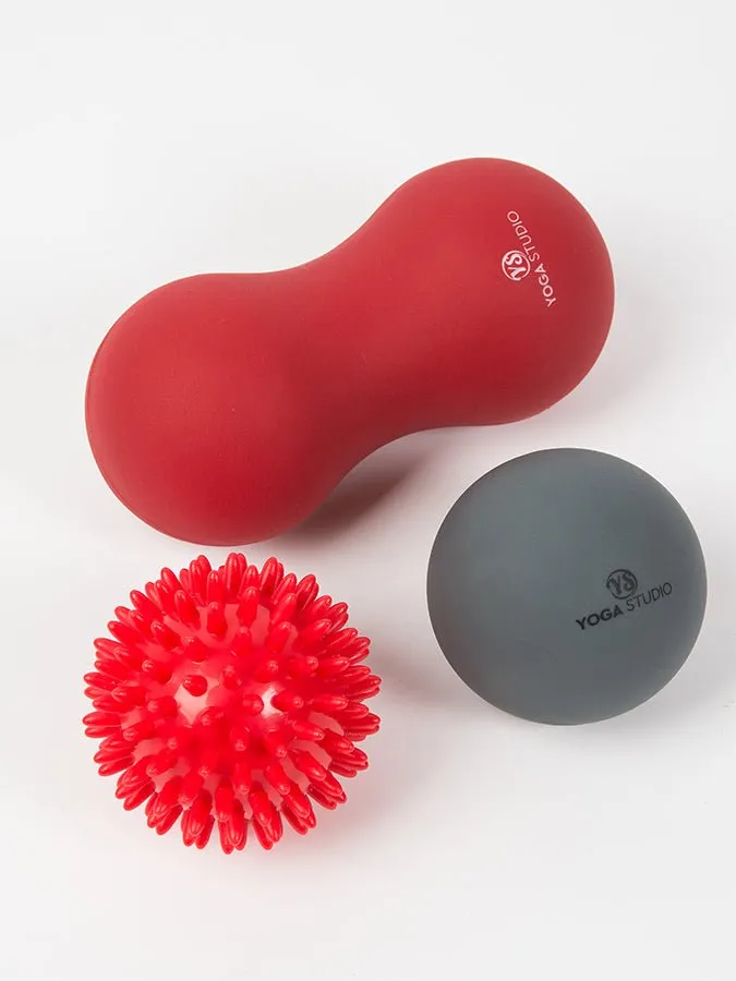 Yoga Studio Trigger Point Massage Ball - Peanut Ball and Spikey Ball Set